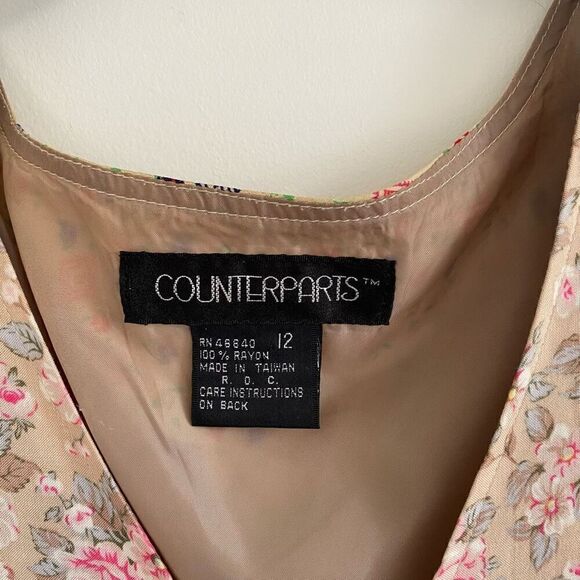 Vintage 70’s Counterparts Beige Patchwork Vest - Picture 4 of 7